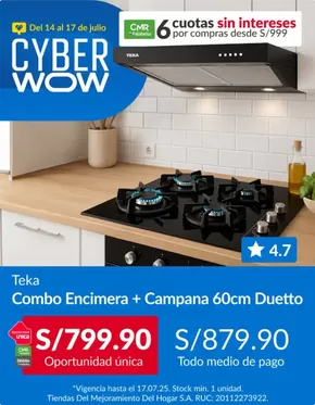 Catálogo Sodimac en Huancayo | Teka  | 2025-07-14T00:00:00.000Z - 2025-07-17T00:00:00.000Z