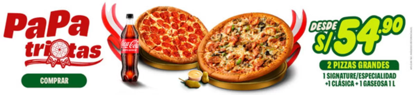 Catálogo Papa John's en Lima | Papa triotas | 2026-07-29T00:00:00.000Z - 2026-07-31T00:00:00.000Z
