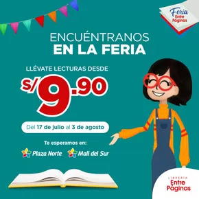 Catálogo Entre Páginas en Piura | Encuentranos en la feria  | 2025-07-17T00:00:00.000Z - 2025-08-03T00:00:00.000Z