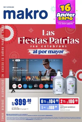 Catálogo Makro |  Las Fiestas Patrias  | 2025-07-17T00:00:00.000Z - 2025-07-30T00:00:00.000Z