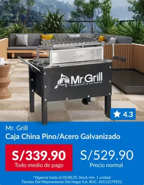 Catálogo Sodimac en Cajamarca | Mr.Grill | 2025-07-29T00:00:00.000Z - 2025-08-03T00:00:00.000Z
