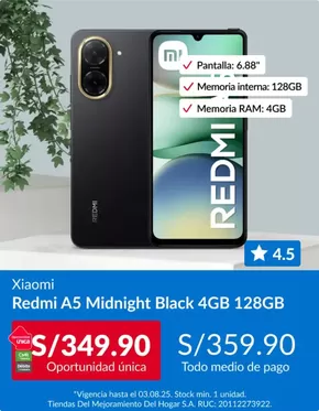 Catálogo Sodimac en Lurín | XIaomi | 2025-07-29T00:00:00.000Z - 2025-08-03T00:00:00.000Z