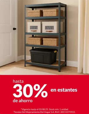 Catálogo Sodimac | Hasta 30% en estantes | 2025-07-29T00:00:00.000Z - 2025-08-03T00:00:00.000Z