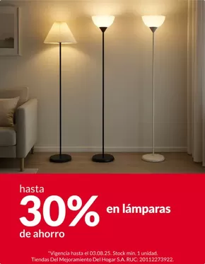 Catálogo Sodimac | Hasta 30% en lamparas  | 2025-07-29T00:00:00.000Z - 2025-08-03T00:00:00.000Z