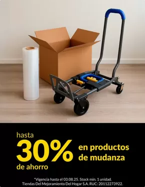 Catálogo Sodimac | Hasta 30% en productos de mudanza | 2025-07-29T00:00:00.000Z - 2025-08-03T00:00:00.000Z