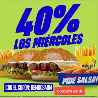 Catálogo Bembos en Punta Hermosa | Grandes descuentos en productos seleccionados | 2026-08-13T00:00:00.000Z - 2026-08-27T00:00:00.000Z