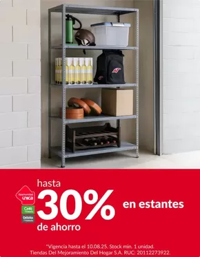 Catálogo Sodimac en Lima | Hasta 30% en estantes | 2025-08-05T00:00:00.000Z - 2025-08-10T00:00:00.000Z