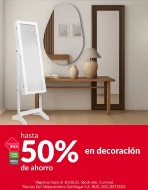 Catálogo Sodimac en Lima | Hasta 50% en decoracion  | 2025-08-05T00:00:00.000Z - 2025-08-10T00:00:00.000Z
