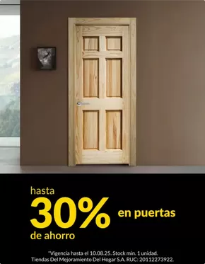 Catálogo Sodimac en Lima | Hasta 30% en puertas  | 2025-08-05T00:00:00.000Z - 2025-08-10T00:00:00.000Z