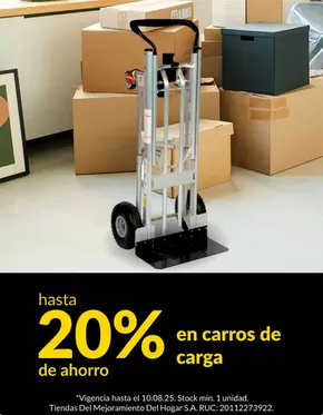 Catálogo Sodimac en Lima | Hasta 20% en carros de carga | 2025-08-05T00:00:00.000Z - 2025-08-10T00:00:00.000Z
