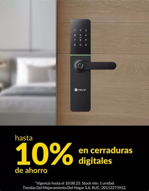 Catálogo Sodimac en Lima | Hasta 10T en cerraduras digitales  | 2025-08-05T00:00:00.000Z - 2025-08-10T00:00:00.000Z