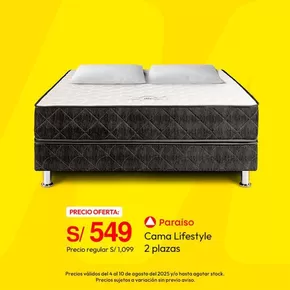 Catálogo Metro en Lima | Cama Lifestyle 2 plazas  | 2025-08-04T00:00:00.000Z - 2025-08-10T00:00:00.000Z