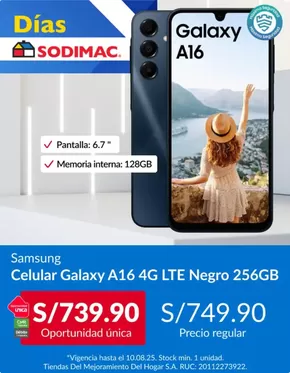 Catálogo Sodimac en Lima | Samsung  | 2025-08-06T00:00:00.000Z - 2025-08-10T00:00:00.000Z