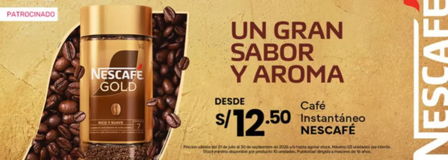 Catálogo Plaza Vea en Callería | Un gran sabor y aroma | 2026-08-17T00:00:00.000Z - 2026-09-30T00:00:00.000Z