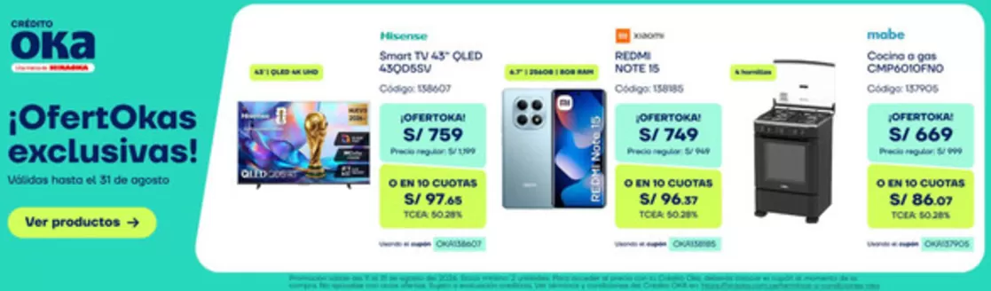 Catálogo Hiraoka | Ofertokas exclusivas! | 2026-08-18T00:00:00.000Z - 2026-08-31T00:00:00.000Z