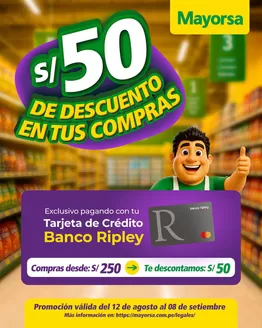 Catálogo Mayorsa | S/50 de descuento en tus compras  | 2026-08-18T00:00:00.000Z - 2026-09-08T00:00:00.000Z