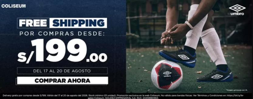 Catálogo Umbro | Free shipping | 2026-08-19T00:00:00.000Z - 2026-08-20T00:00:00.000Z