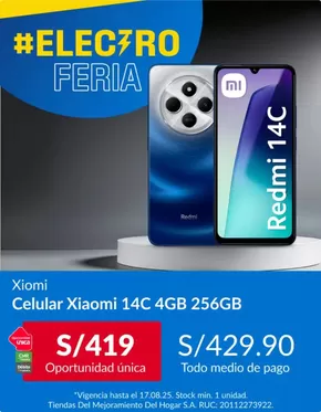 Catálogo Sodimac en Lima | Xiaomi  | 2025-08-12T00:00:00.000Z - 2025-08-17T00:00:00.000Z