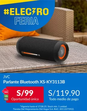 Catálogo Sodimac en Lima | Parlante Bluetooth | 2025-08-12T00:00:00.000Z - 2025-08-17T00:00:00.000Z