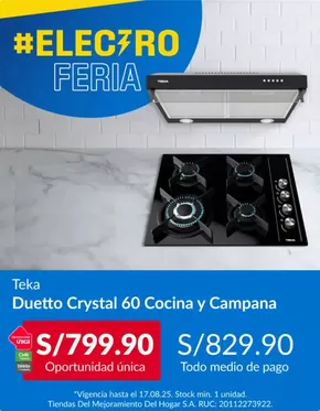 Catálogo Sodimac en Lima | Duetto Crystal  | 2025-08-12T00:00:00.000Z - 2025-08-17T00:00:00.000Z