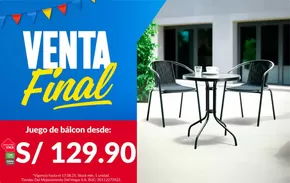 Catálogo Sodimac en Lima | Juego de balcon  | 2025-08-12T00:00:00.000Z - 2025-08-17T00:00:00.000Z