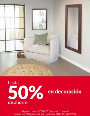 Catálogo Sodimac en Trujillo | Hasta 50% en decoracion | 2025-08-13T00:00:00.000Z - 2025-08-17T00:00:00.000Z