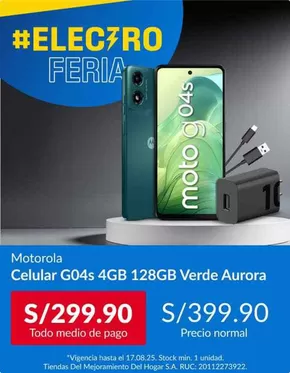 Catálogo Sodimac en Lima | Motorola  | 2025-08-15T00:00:00.000Z - 2025-08-17T00:00:00.000Z