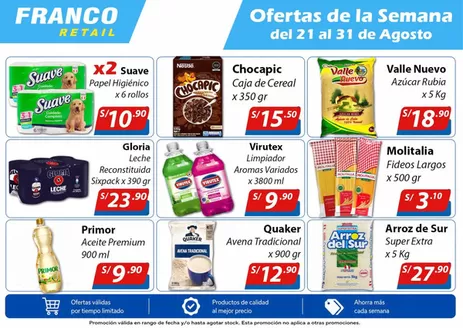 Catálogo Franco Supermercado | Ofertas de la semana | 2026-08-24T00:00:00.000Z - 2026-08-31T00:00:00.000Z
