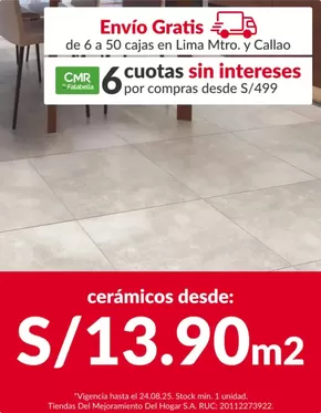 Catálogo Sodimac en Ica | Ceramicos  | 2025-08-19T00:00:00.000Z - 2025-08-24T00:00:00.000Z