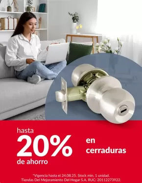 Catálogo Sodimac | Hasta 20% en cerraduras  | 2025-08-19T00:00:00.000Z - 2025-08-24T00:00:00.000Z
