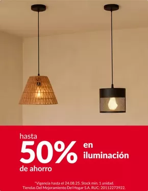Catálogo Sodimac | Hasta 50% en iluminacion  | 2025-08-19T00:00:00.000Z - 2025-08-24T00:00:00.000Z