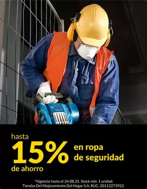Catálogo Sodimac en Ica | Hasta 15% en ropa de seguridad  | 2025-08-19T00:00:00.000Z - 2025-08-24T00:00:00.000Z