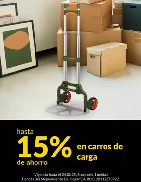 Catálogo Sodimac en Ica | Hasta 15% en carros de carga | 2025-08-19T00:00:00.000Z - 2025-08-24T00:00:00.000Z