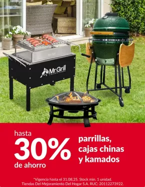 Catálogo Sodimac en Lima | Hasta 30% parrilas cajas chinas y kamados  | 2025-08-23T00:00:00.000Z - 2025-08-31T00:00:00.000Z