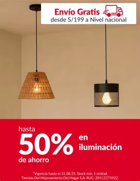 Catálogo Sodimac | Hasta 50% en iluminacion  | 2025-08-23T00:00:00.000Z - 2025-08-31T00:00:00.000Z