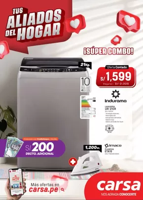Catálogo Carsa en Lima | Tus aliados del hogar  | 2025-08-26T00:00:00.000Z - 2025-09-10T00:00:00.000Z