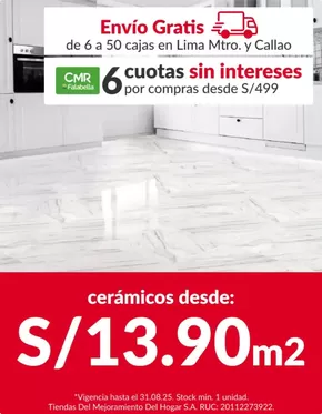 Catálogo Sodimac en Lurín | Ceramicos  | 2025-08-27T00:00:00.000Z - 2025-08-31T00:00:00.000Z