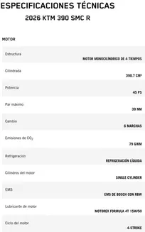 Catálogo KTM en Huancavelica | 2026 ktm 390 smcr | 2026-09-02T00:00:00.000Z - 2026-09-16T00:00:00.000Z