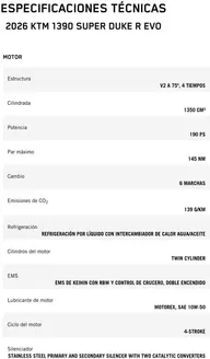 Catálogo KTM en Huancavelica | 2026 ktm 1390 superdukerevo | 2026-09-02T00:00:00.000Z - 2026-09-16T00:00:00.000Z