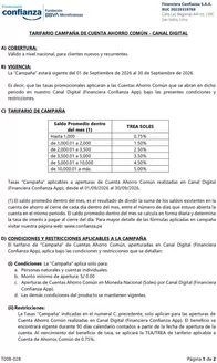 Catálogo Financiera Confianza | Tarifario! | 2026-09-02T00:00:00.000Z - 2026-09-30T00:00:00.000Z