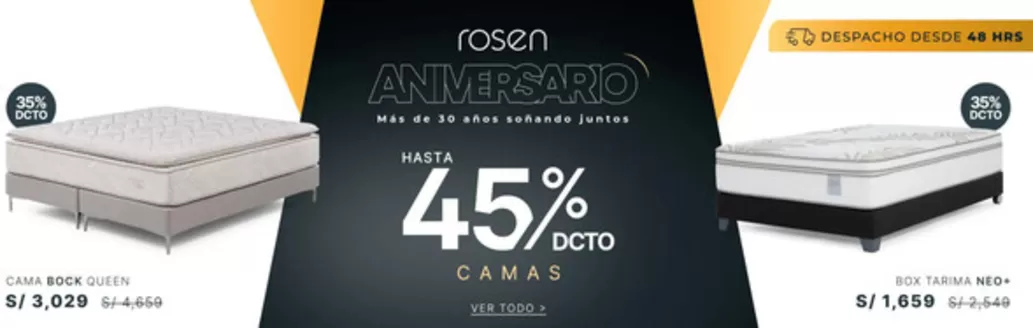 Catálogo Rosen en Sullana | Aniversasrio | Hasta 45% dcto | 2026-09-03T00:00:00.000Z - 2026-09-20T00:00:00.000Z