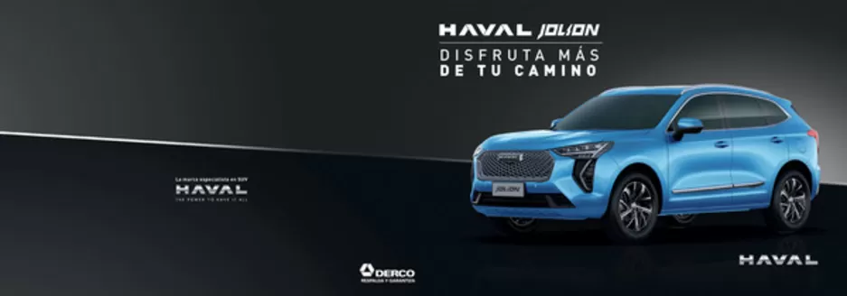 Catálogo Derco en Cusco | Haval Haval Jolion 1.5T FL MT 4X2 INTELLIGENT 2027 | 2026-09-07T00:00:00.000Z - 2026-09-21T00:00:00.000Z