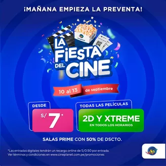 Catálogo CinePlanet en Lurín | La fiesta del cine  | 2026-09-08T00:00:00.000Z - 2026-09-13T00:00:00.000Z