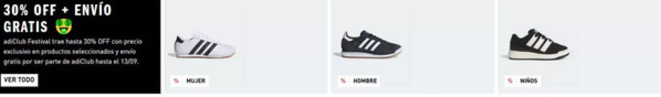Catálogo ADIDAS | 30%off +envio gratis | 2026-09-08T00:00:00.000Z - 2026-09-30T00:00:00.000Z