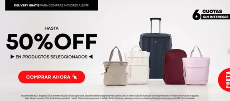Catálogo Porta | Hasta 50% off | 2026-09-08T00:00:00.000Z - 2026-09-09T00:00:00.000Z