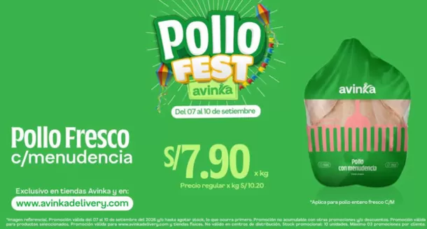 Catálogo Avinka en Cayma | Pollo Fest  | 2026-09-09T00:00:00.000Z - 2026-09-10T00:00:00.000Z