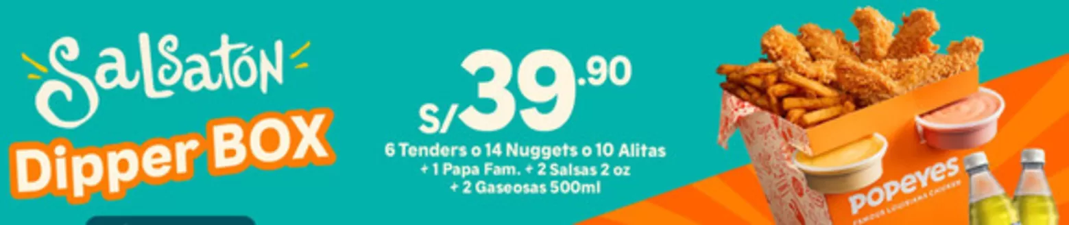 Catálogo Popeyes en Lima | Dipper Box | 2025-09-09T00:00:00.000Z - 2025-12-31T00:00:00.000Z