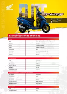 Catálogo Honda en Irazola | Honda ELITE FI | 2026-09-15T00:00:00.000Z - 2026-09-29T00:00:00.000Z