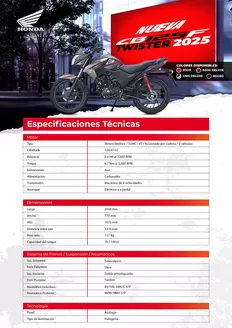 Catálogo Honda en Irazola | Honda CB125F TWISTER | 2026-09-15T00:00:00.000Z - 2026-09-29T00:00:00.000Z