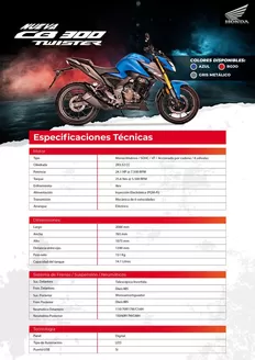 Catálogo Honda en La victoria - CH | Honda CB300 TWISTER | 2026-09-15T00:00:00.000Z - 2026-09-29T00:00:00.000Z